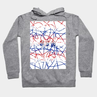 USA Scribble -  Fourth Of July Art Hoodie